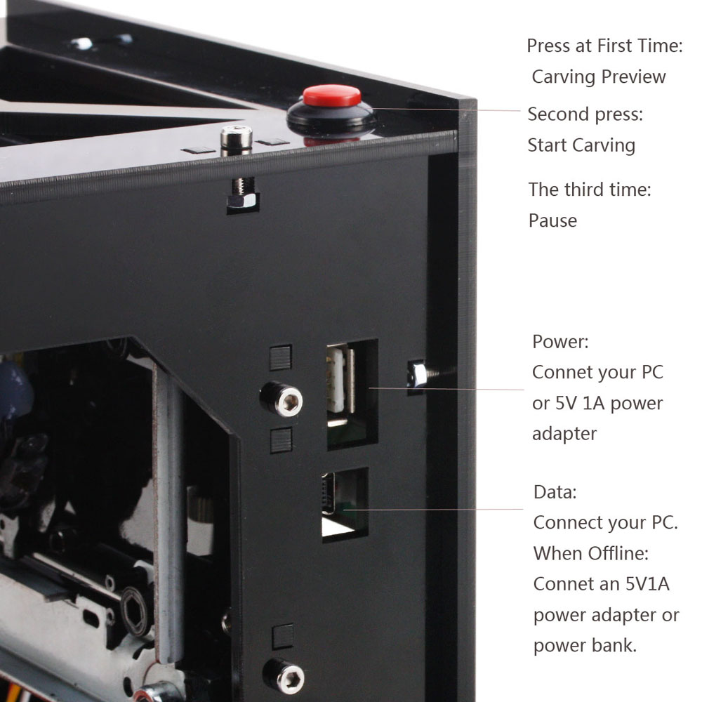 NEJE1000mW cnc router High Speed laser cutter Mini Engraver Laser engraving machine USB Automatic DIY Printer Off line Operation