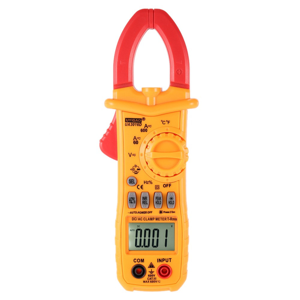 AC DC Handheld Digital Clamp Meter Electronic Multimeter Voltage Current Resistance Temperature Frequency Surge Current Tester