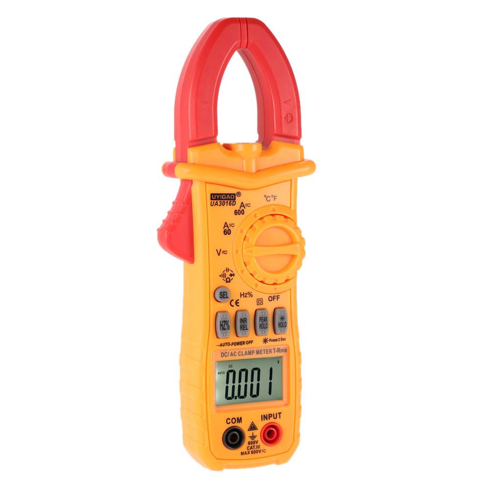 AC DC Handheld Digital Clamp Meter Electronic Multimeter Voltage Current Resistance Temperature Frequency Surge Current Tester