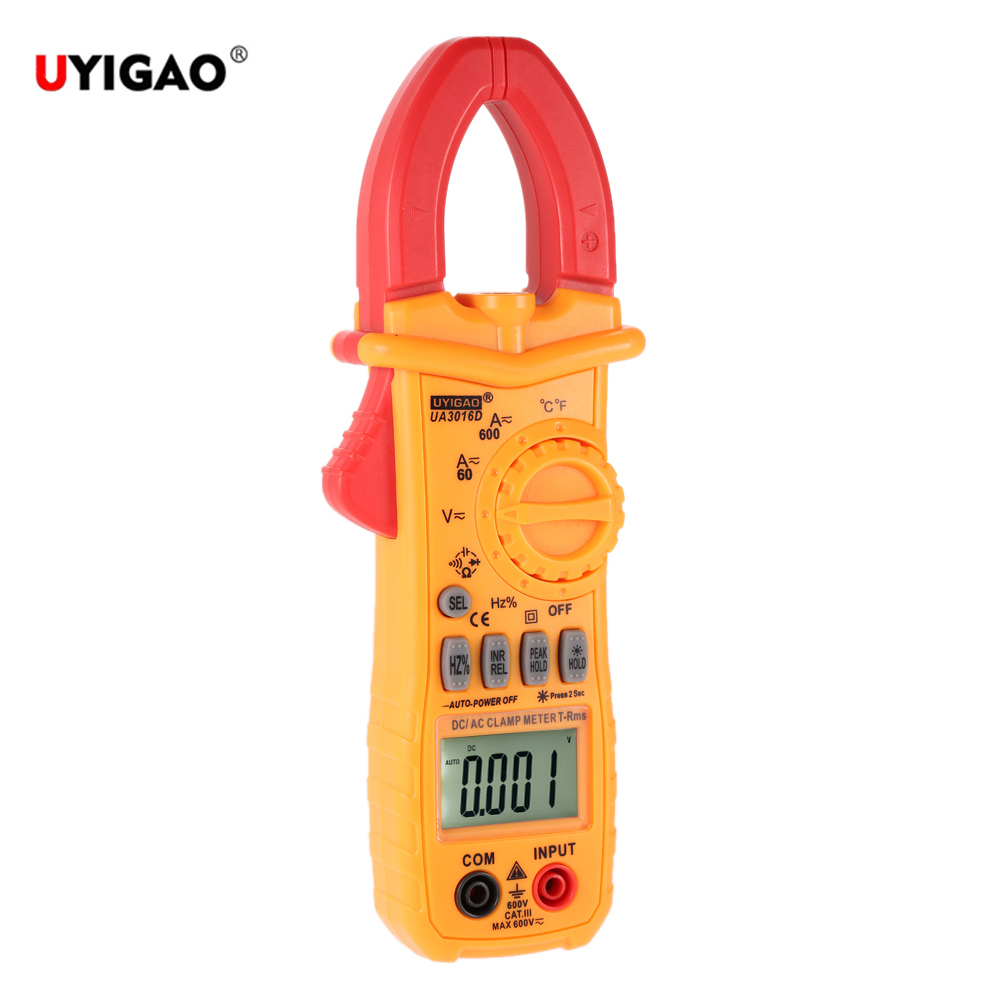 AC DC Handheld Digital Clamp Meter Electronic Multimeter Voltage Current Resistance Temperature Frequency Surge Current Tester