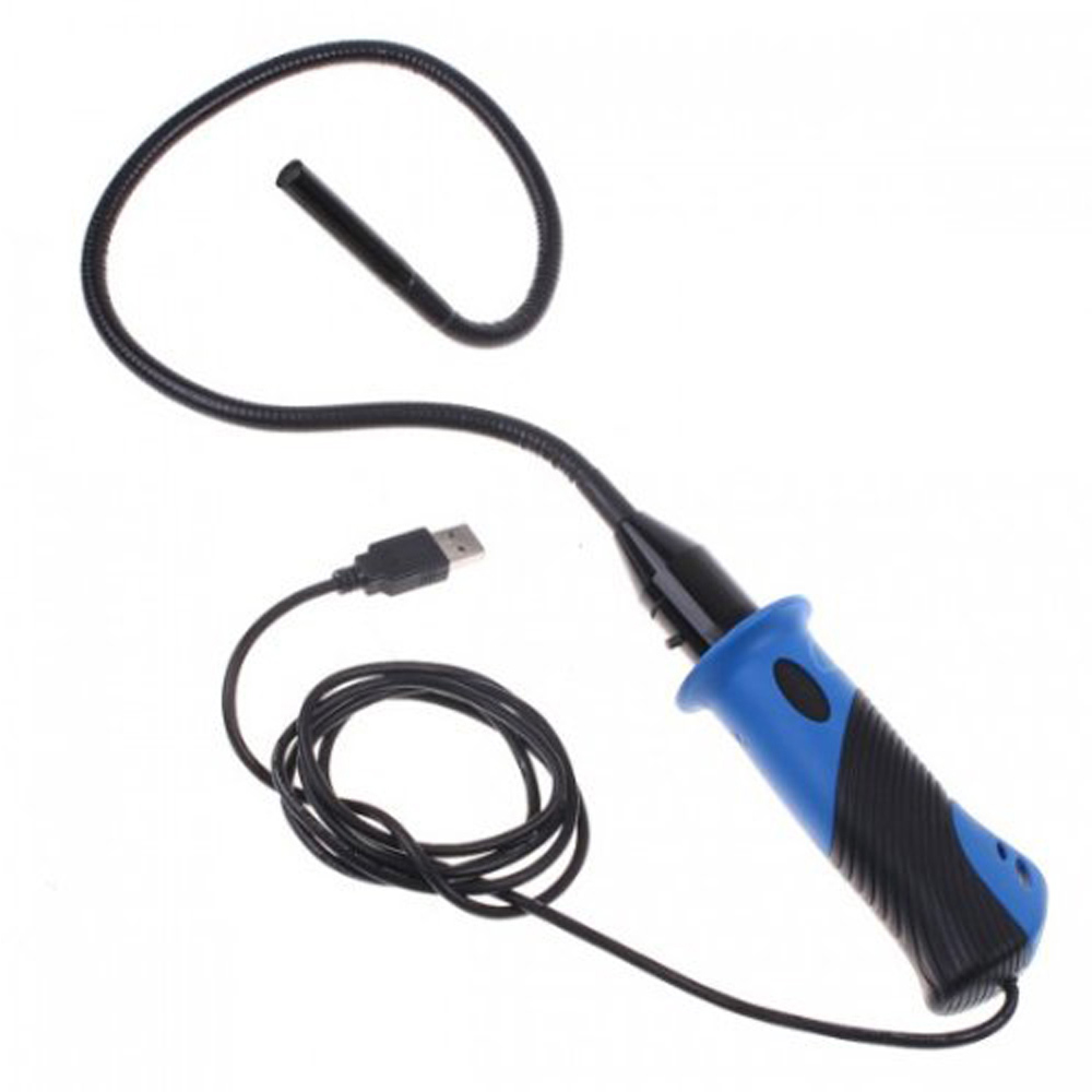 7mm Waterproof Flexible Magnifier USB Endoscope Waterproof Inspection Camera Borescope with Handle 6pcs LED