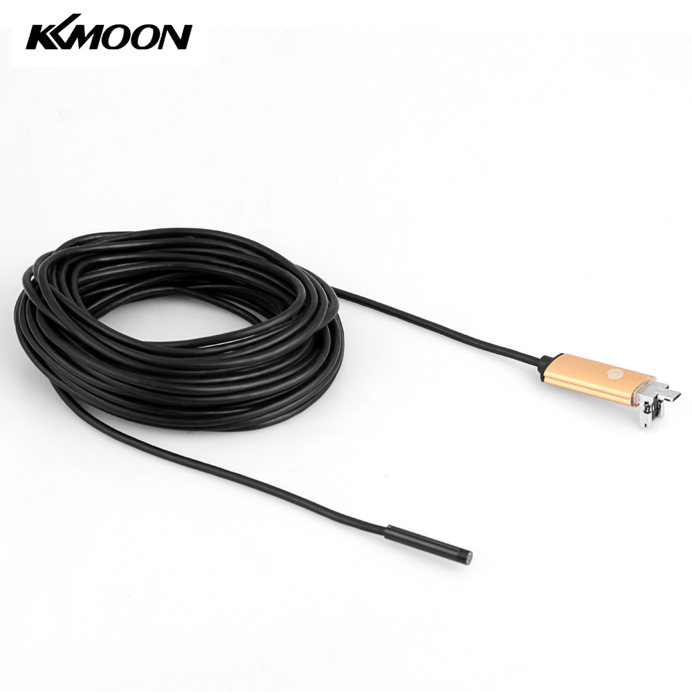 KKMOON 8mm 10m 2 in 1 Magnifier Mini micoscope USB Endoscope Borescope Inspection Camera for Android Phones PC Endoscopio