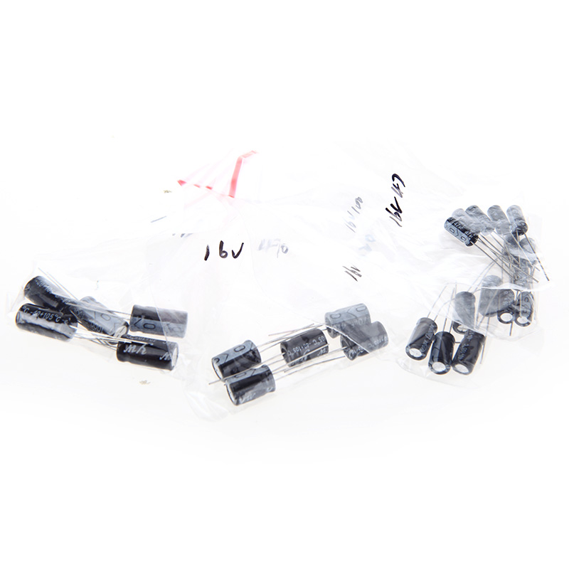 125pcs 25 Value (1UF 2200UF) Aluminum Electrolytic Capacitor Assortment Kit Assorted Set