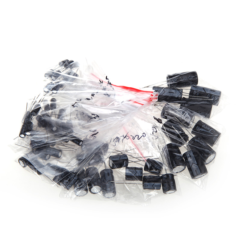 125pcs 25 Value (1UF 2200UF) Aluminum Electrolytic Capacitor Assortment Kit Assorted Set