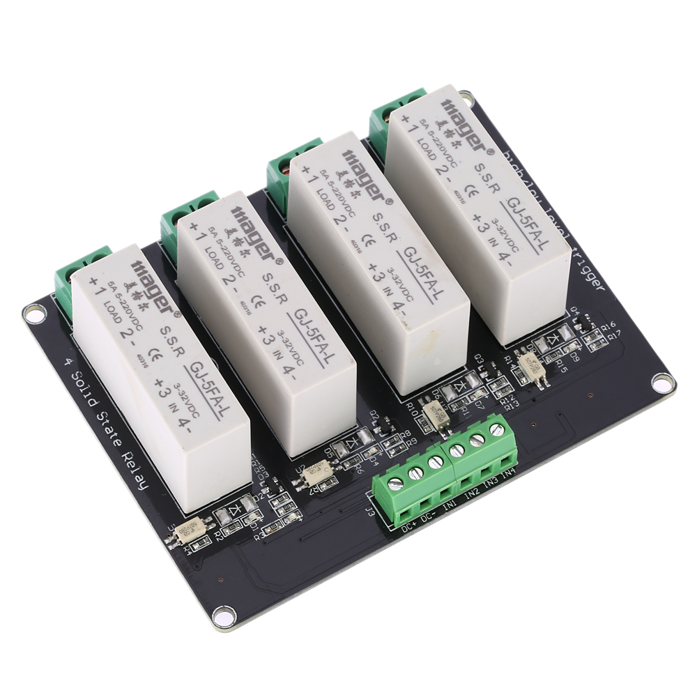 3 32V 5A 4 channel High Level Trigger Solid State Relay Module Board