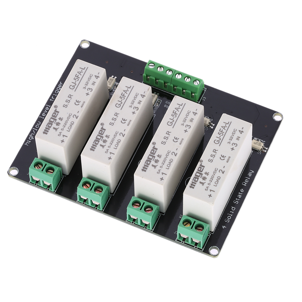 3 32V 5A 4 channel High Level Trigger Solid State Relay Module Board