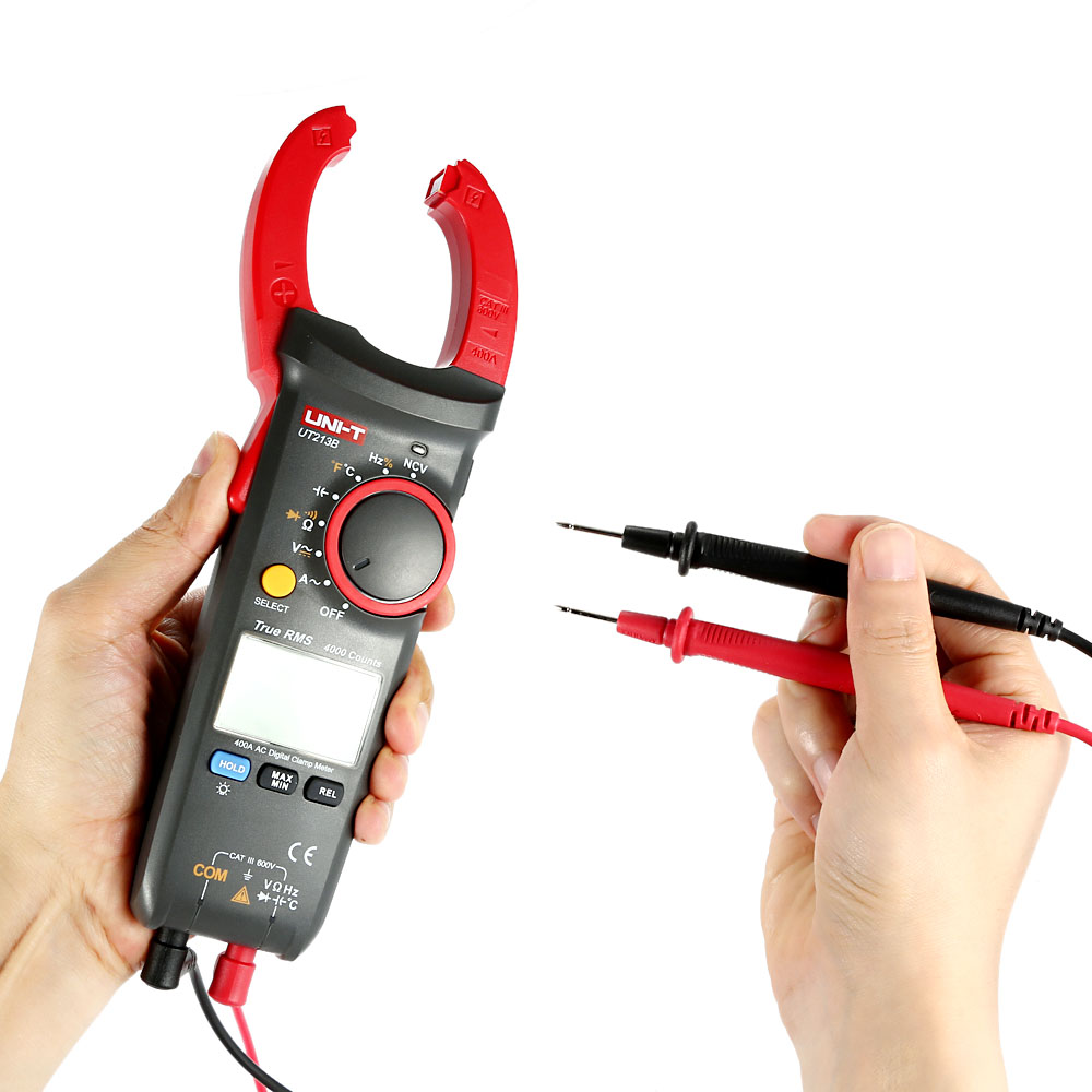 UNI T Digital Clamp Meter Multimeter Current Tongs AC DC Voltage Resistance Capacitance Diode Continuity NCV Temperature Tester