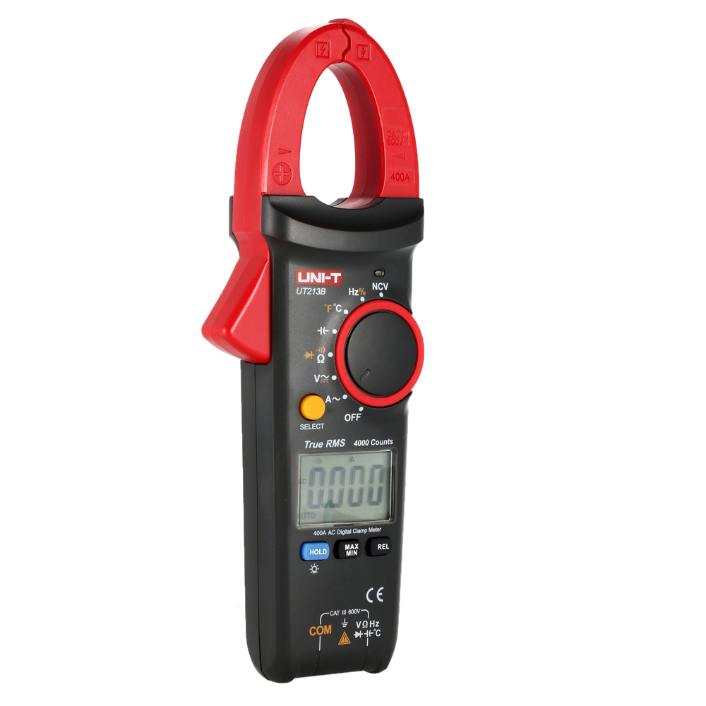 UNI T Digital Clamp Meter Multimeter Current Tongs AC DC Voltage Resistance Capacitance Diode Continuity NCV Temperature Tester