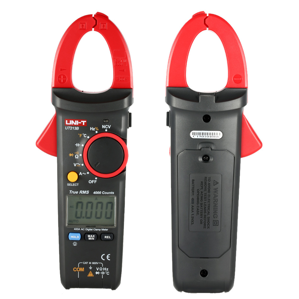 UNI T Digital Clamp Meter Multimeter Current Tongs AC DC Voltage Resistance Capacitance Diode Continuity NCV Temperature Tester