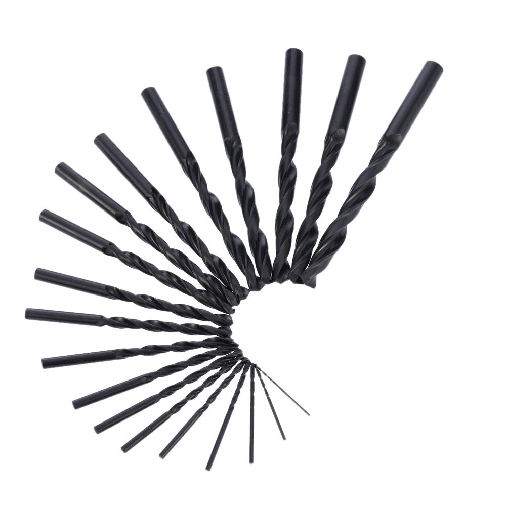 19pcs set High Speed Steel Twist Drill Bits Set perforator HSS Quality Twist Drill ferramentas Metric System 1 10mm herramientas