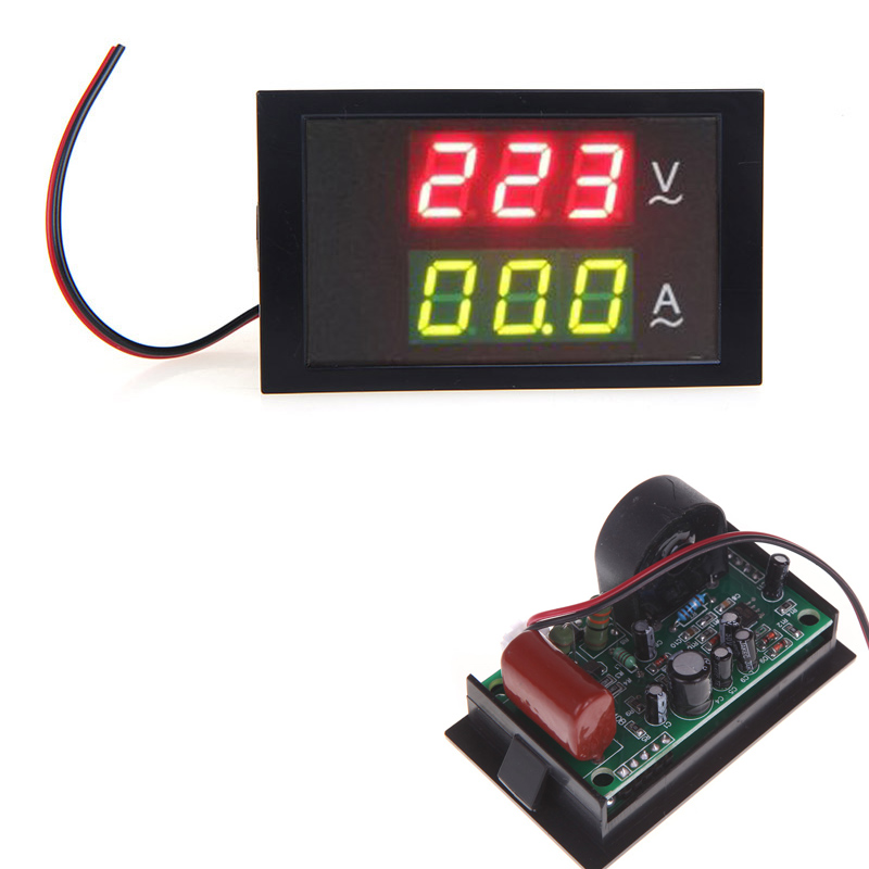 Digital LED Ammeter Voltmeter Voltage Tester with Current Transformer AC80 300V 0 50.0A Dual Display Voltage Diagnostic tool