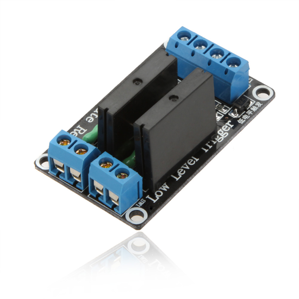 5V 2 Channel Low Level Trigger Solid State Relay Module Relay Interface Board Relay Module for ARM DSP PIC with Resistive Fuse