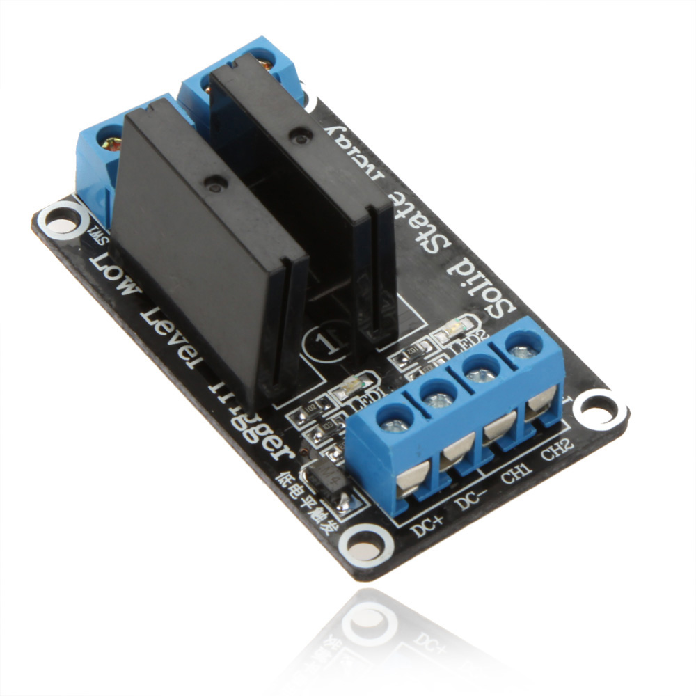 5V 2 Channel Low Level Trigger Solid State Relay Module Relay Interface Board Relay Module for ARM DSP PIC with Resistive Fuse