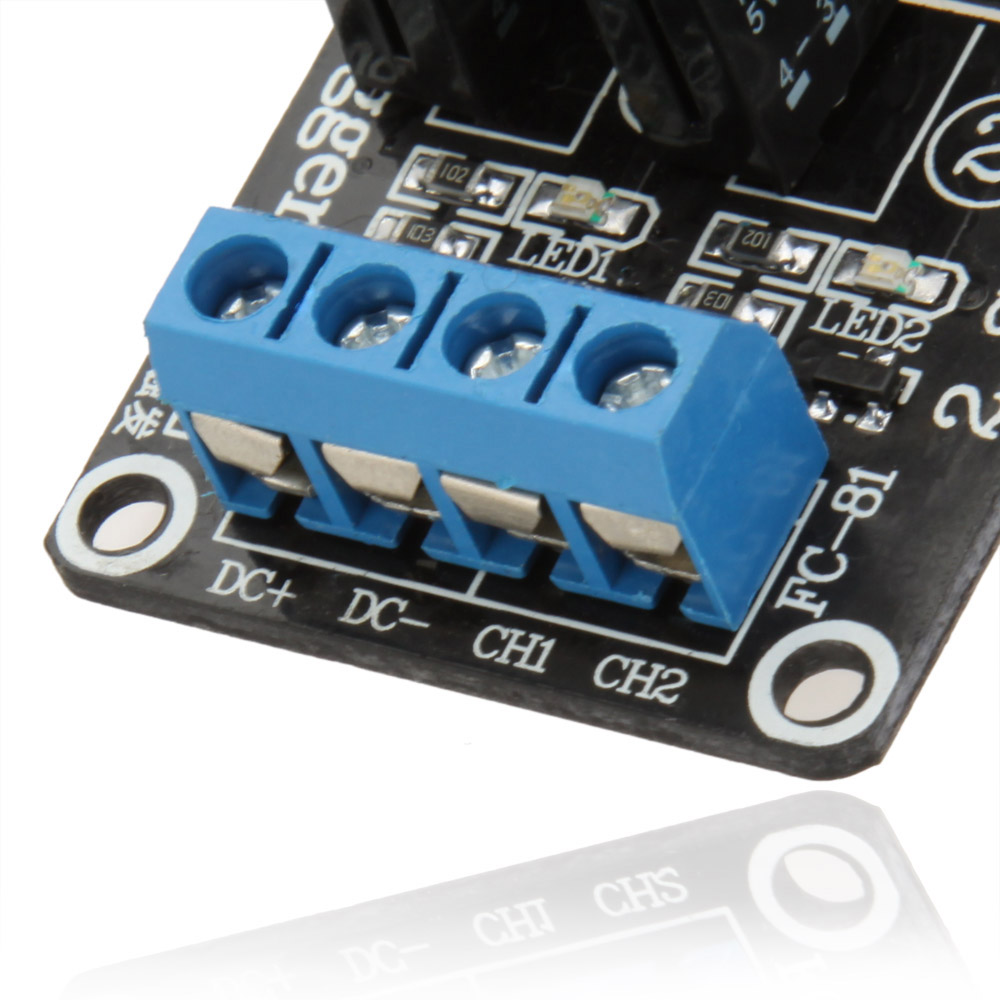 5V 2 Channel Low Level Trigger Solid State Relay Module Relay Interface Board Relay Module for ARM DSP PIC with Resistive Fuse