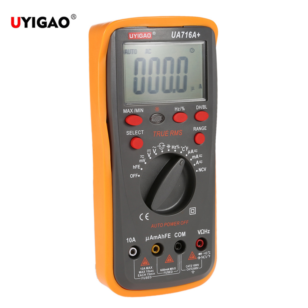 Digital Multimeter Voltmeter Ammeter Current Resistance Capacitance diagnostic tool Frequency Diode Temperature Triode Tester