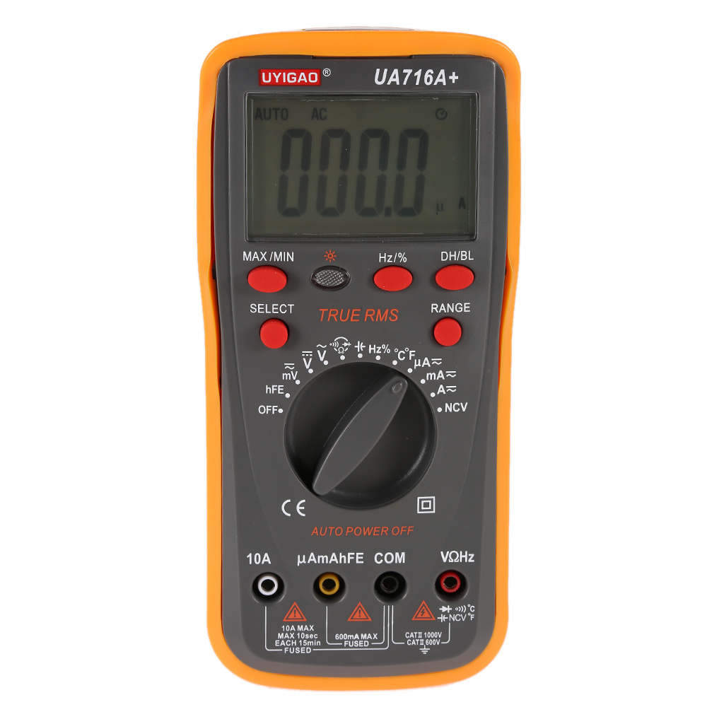 Digital Multimeter Voltmeter Ammeter Current Resistance Capacitance diagnostic tool Frequency Diode Temperature Triode Tester