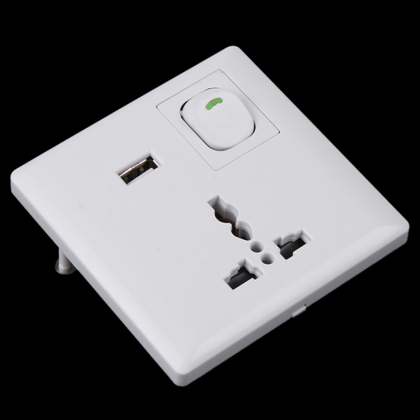 Multi functional plug USB Wall Power Supply Wall Socket with USB port Interface