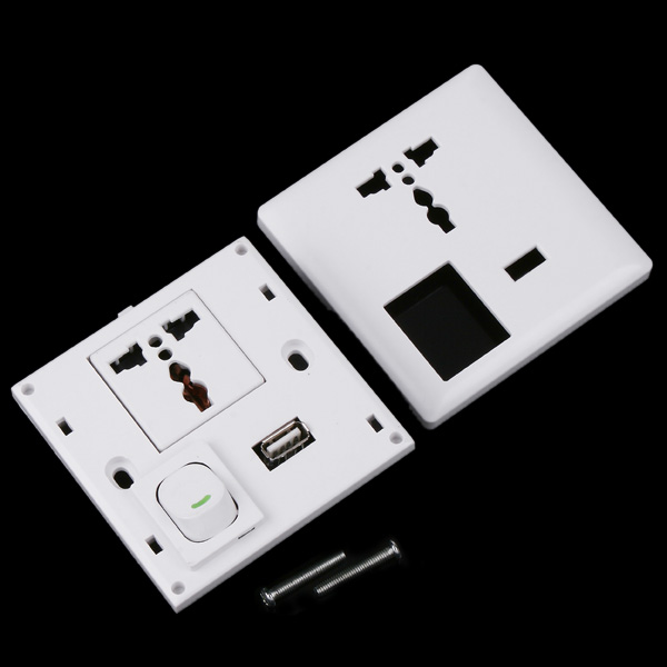 Multi functional plug USB Wall Power Supply Wall Socket with USB port Interface