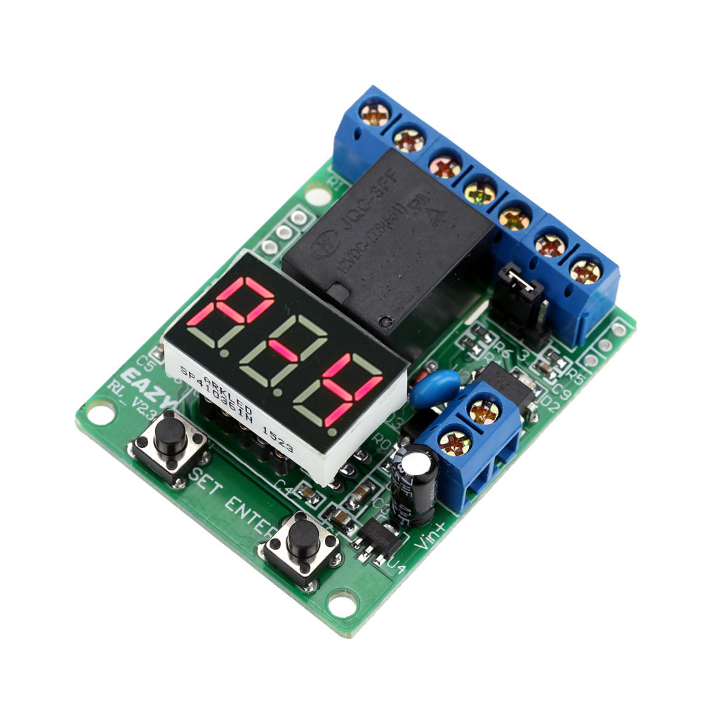 Multifunction Relay Control Module PLC Counting Cycle Timer Control Module 12V DC Relay Delay Time Switch Voltage Detection