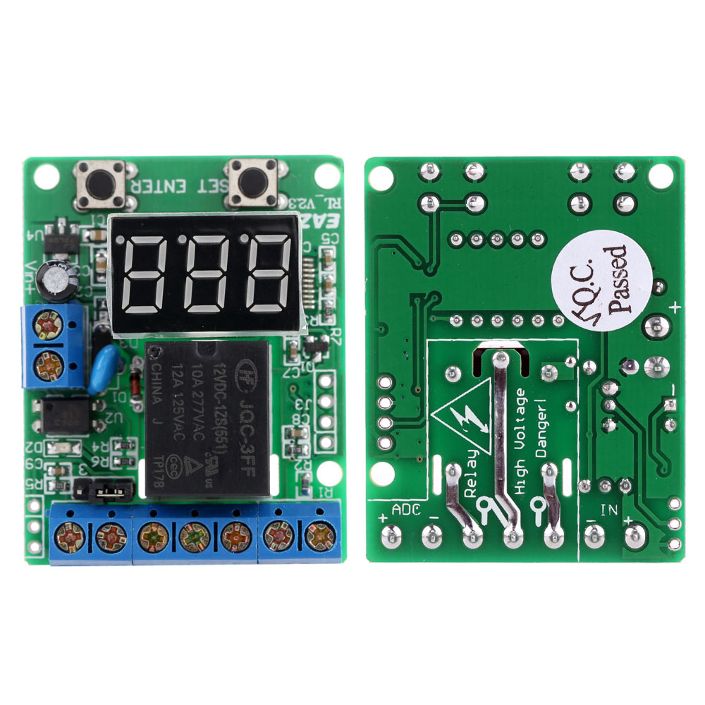 Multifunction Relay Control Module PLC Counting Cycle Timer Control Module 12V DC Relay Delay Time Switch Voltage Detection