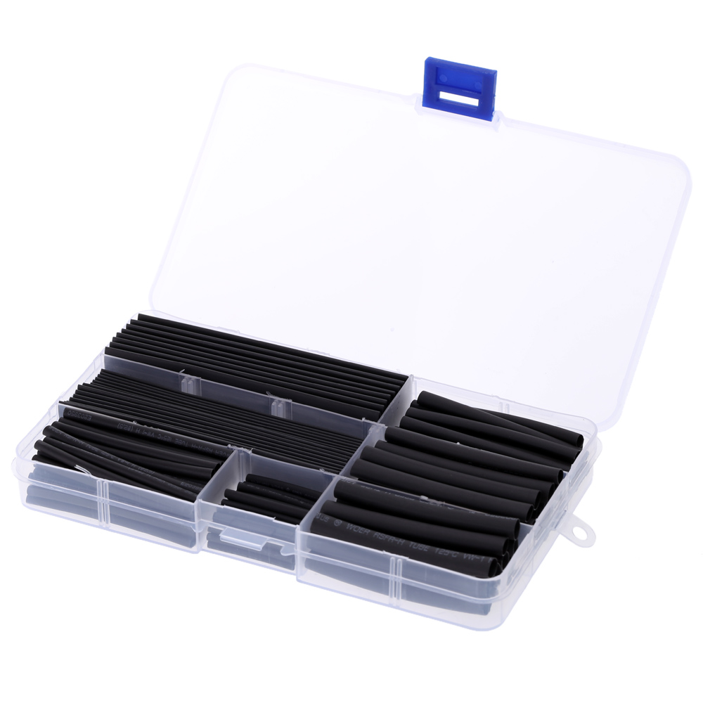 150pcs Durable Heat Shrink Tubing Heat Shrink Tubing Tube Black Electronic Accessories