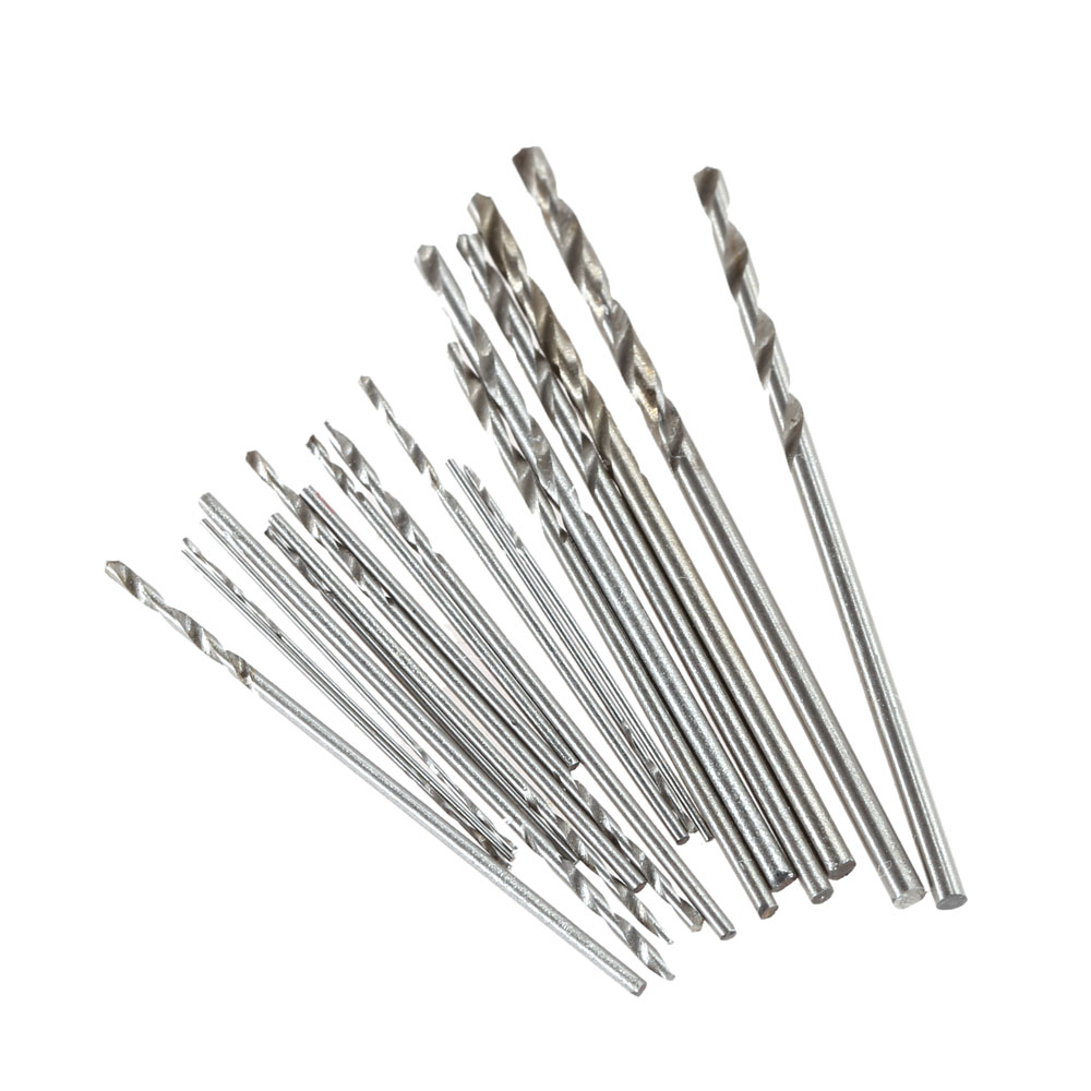 20pcs set Mini HSS Twist Drill Set Quality High Speed Steel Twist Drill Bits Tool Set with Storage Case Metric System 0.3 1.6mm