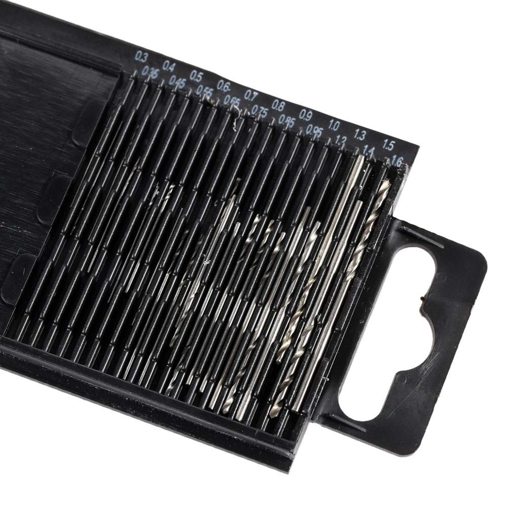 20pcs set Mini HSS Twist Drill Set Quality High Speed Steel Twist Drill Bits Tool Set with Storage Case Metric System 0.3 1.6mm